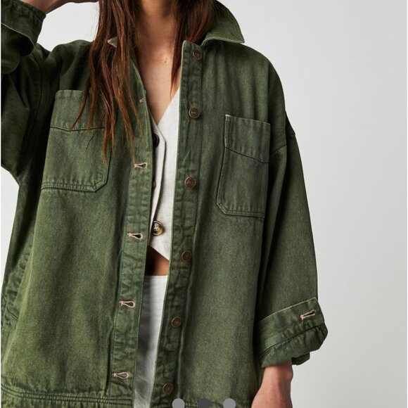 NWT Free People We the Free Madison City Denim Jacket size S ✨ - Picture 1 of 10